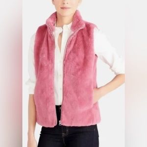 J. Crew faux fur vest size S women